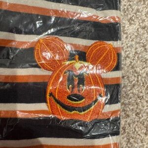 Her Universe Disney Mickey Pumpkin Striped Halloween Tee